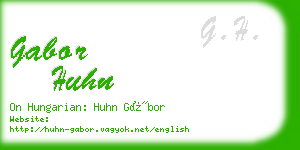 gabor huhn business card